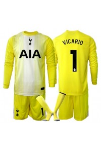 Tottenham Hotspur Guglielmo Vicario #1 Maalivahti Jalkapallovaatteet Lasten Kolmas peliasu 2025-26 Pitkähihainen (+ Lyhyet housut)